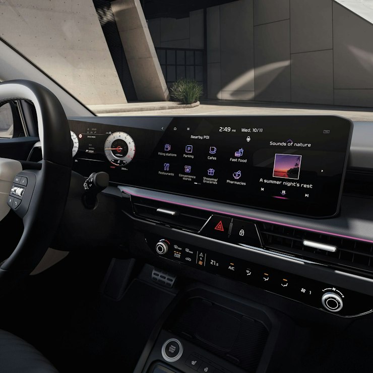 Display und Mittelkonsole des neuen Kia Stonic