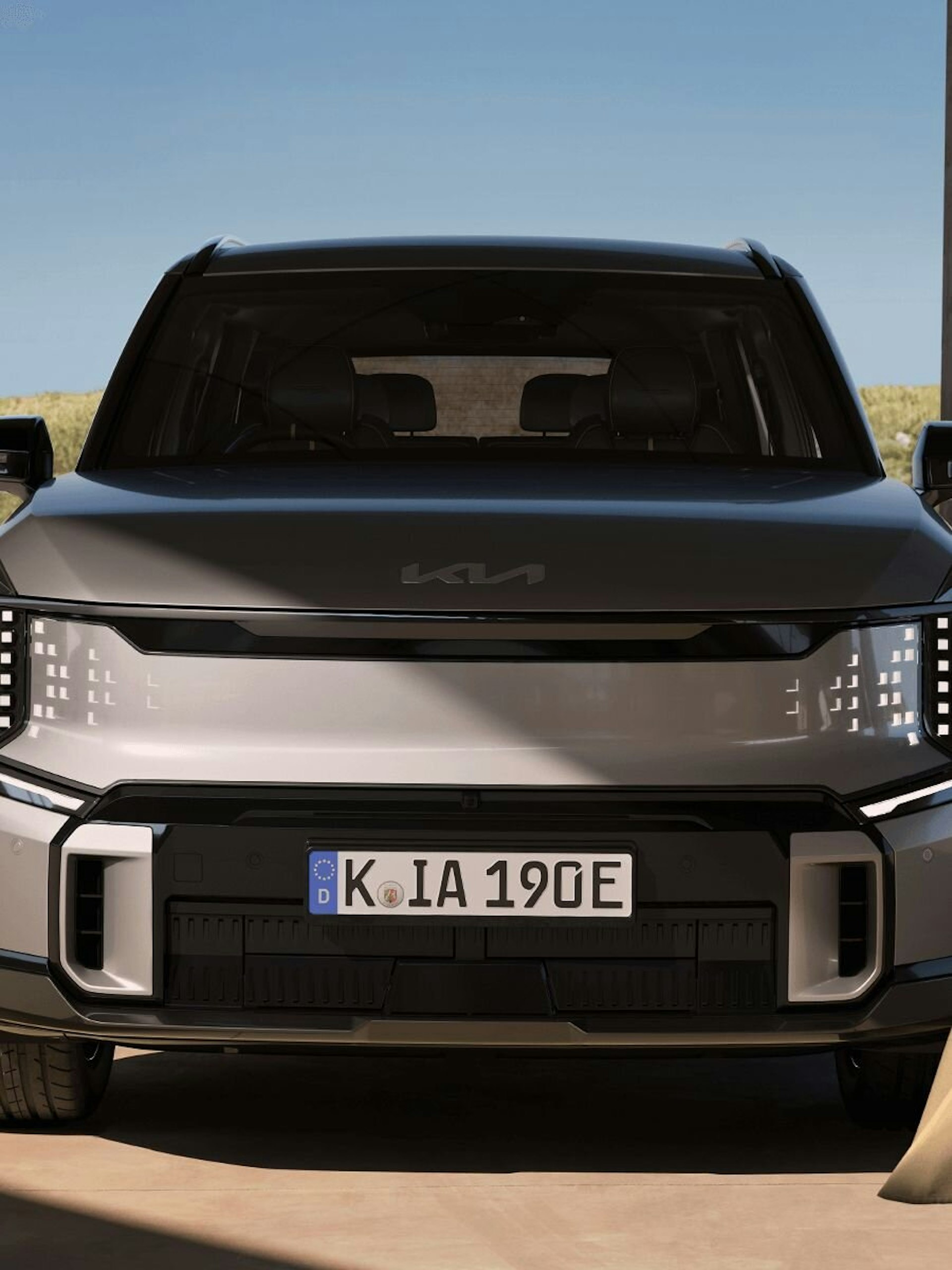 Die Front des Kia EV9 GT