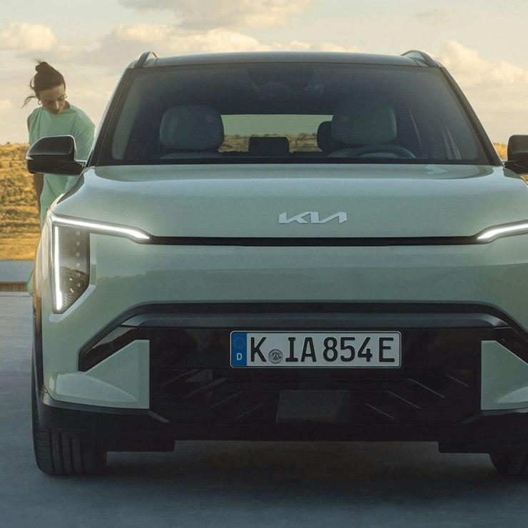 Frontlichter des Kia EV3