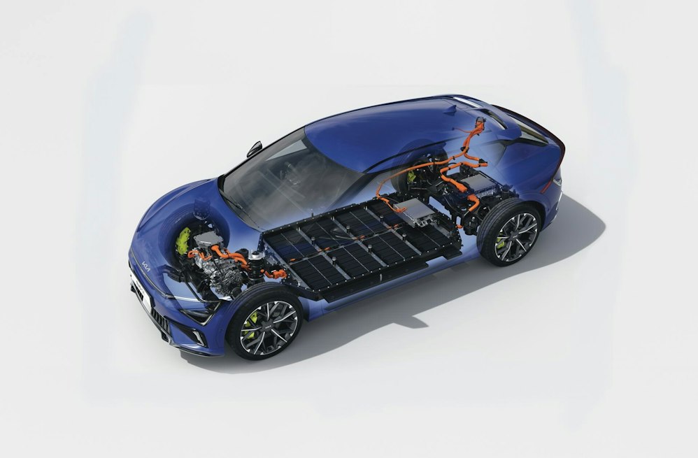 Der Innenraum des Kia EV6 GT von oben