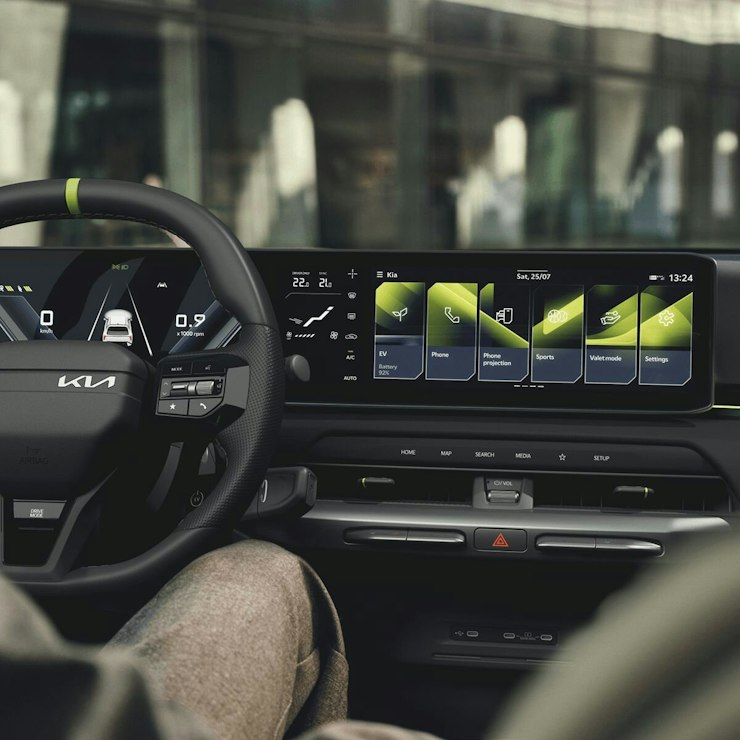 Benutzeroberflächen innerhalb des Kia EV4 GT