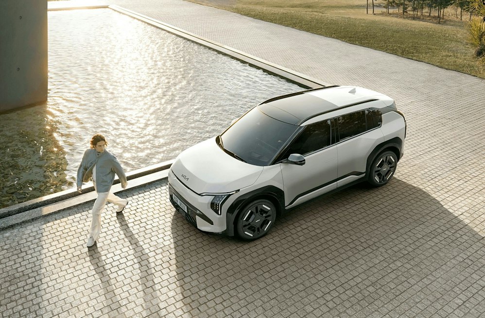 Kia EV3 aus der Vogelperspektive