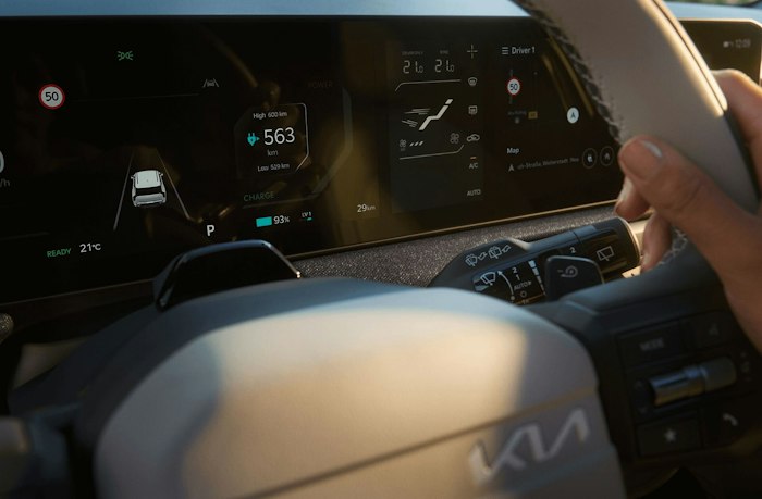 Lenkrad und Display des Kia EV3