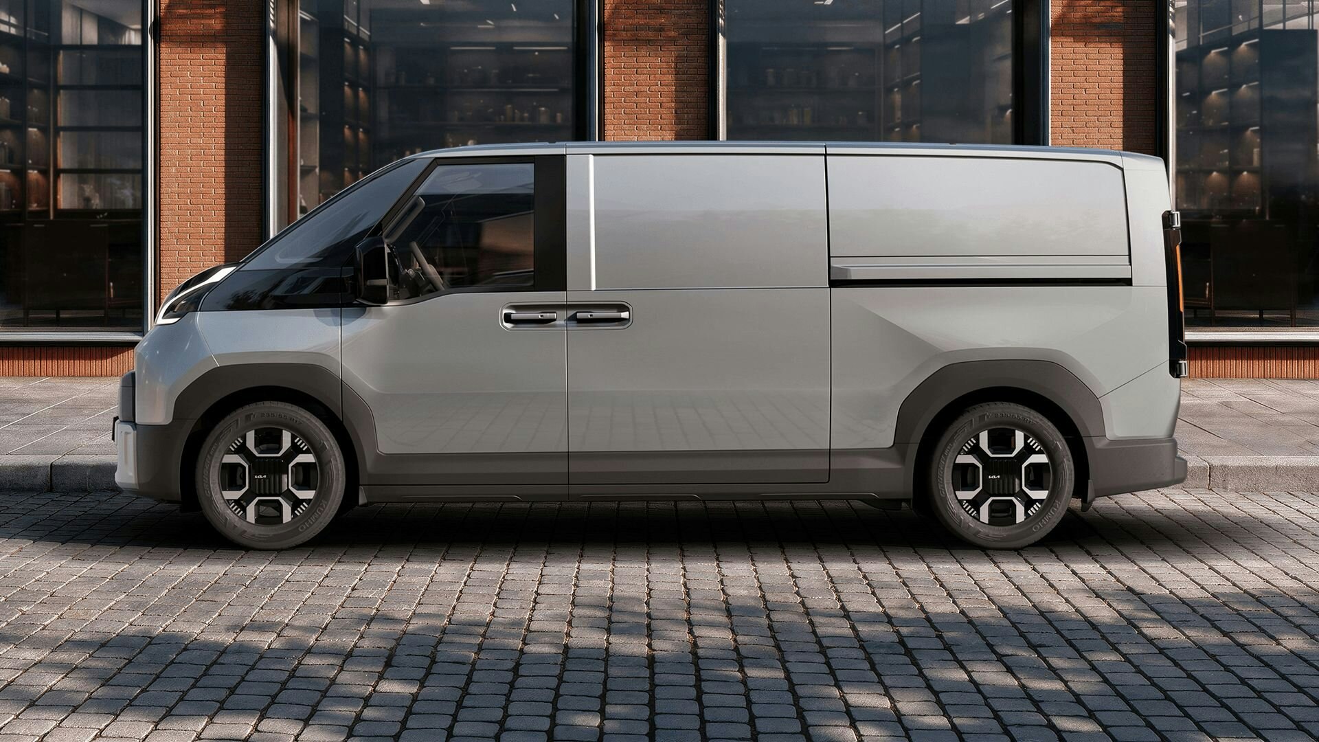 Seitliche Ansicht des Kia PV7