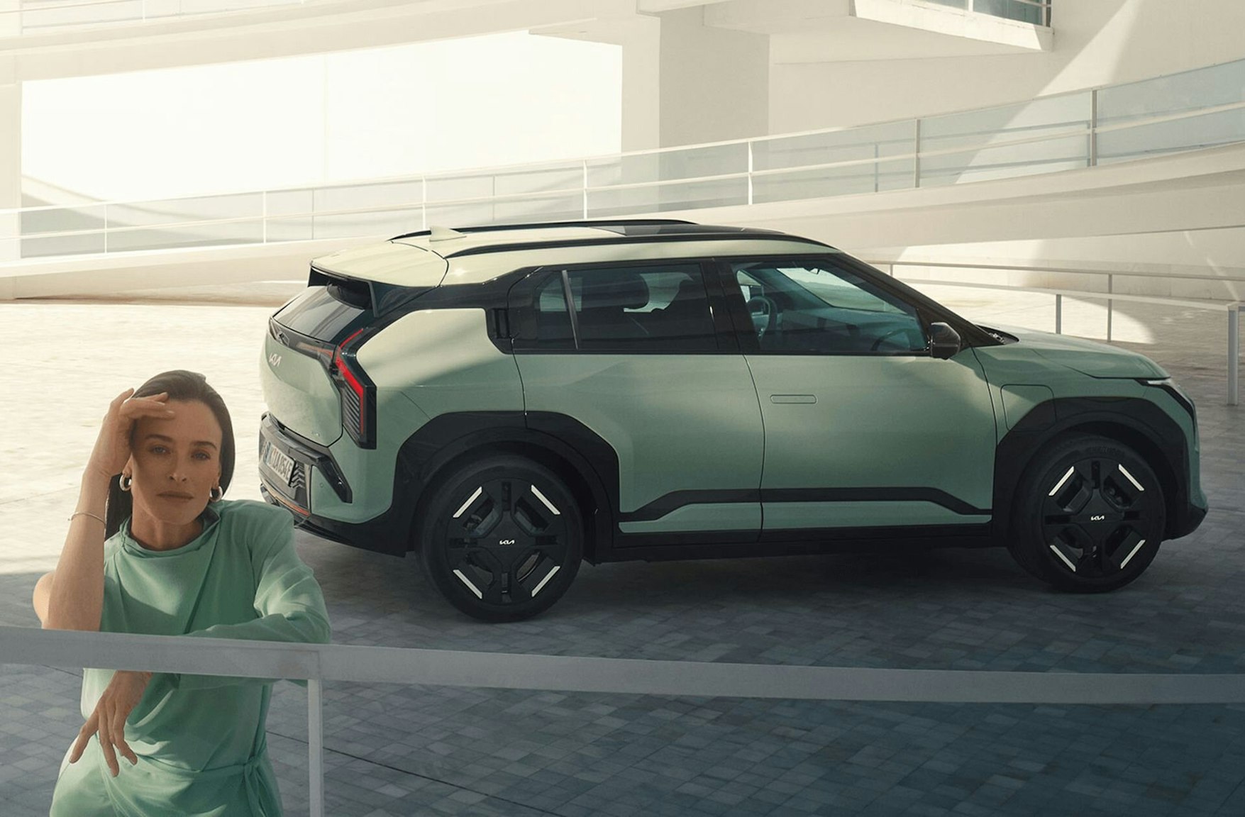 Seitliche Ansicht des Kia EV3