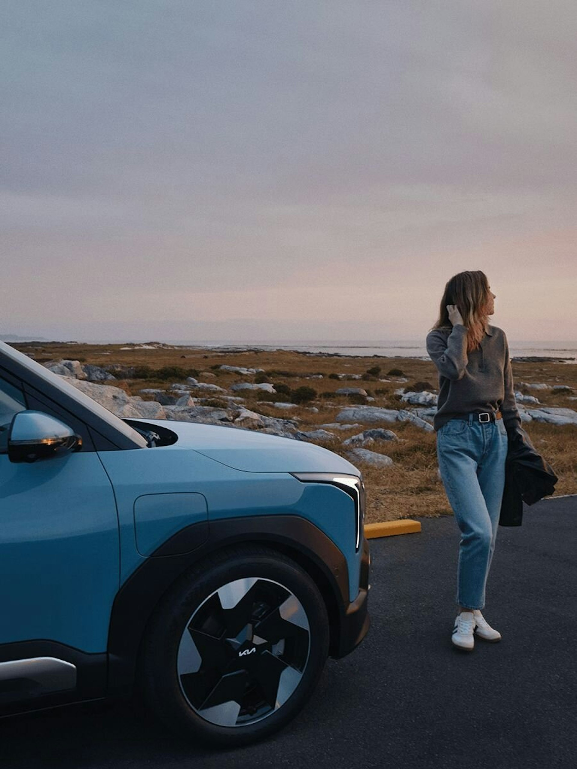 Seitliche Ansicht des Kia EV2
