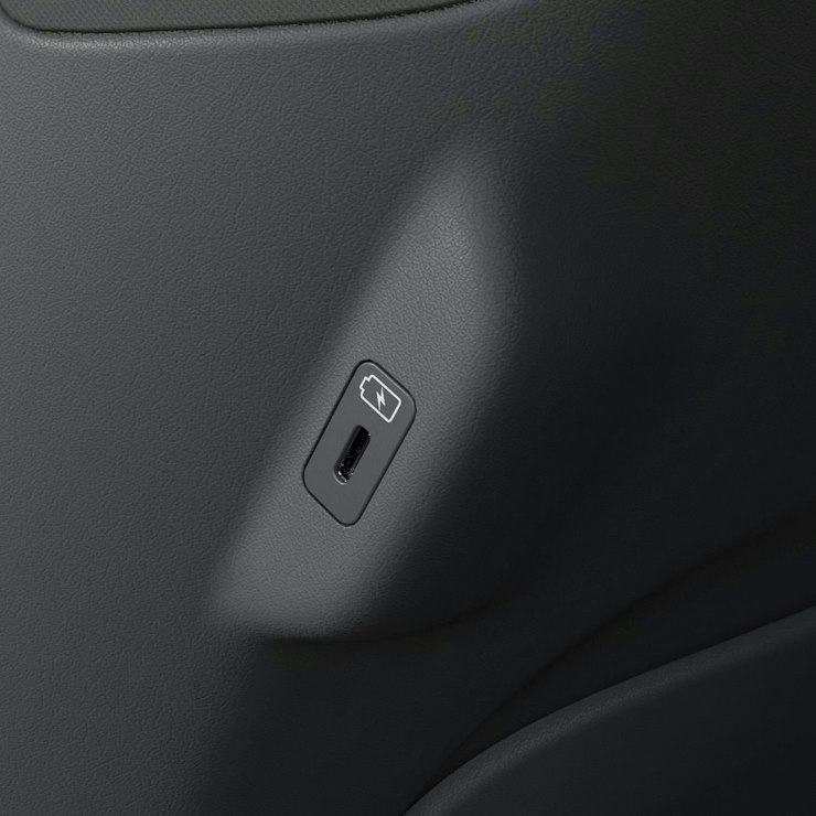 Ein USB-C-Anschluss im Kia EV9