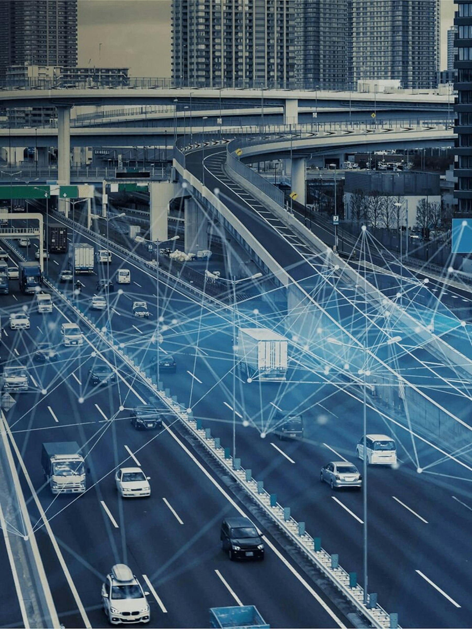 Szene auf einer vernetzten Autobahn – Kia PBV Lösungen mit Android Automotive OS, OTA-Updates und OEM-basierter Flottenmanagementsystemintegration