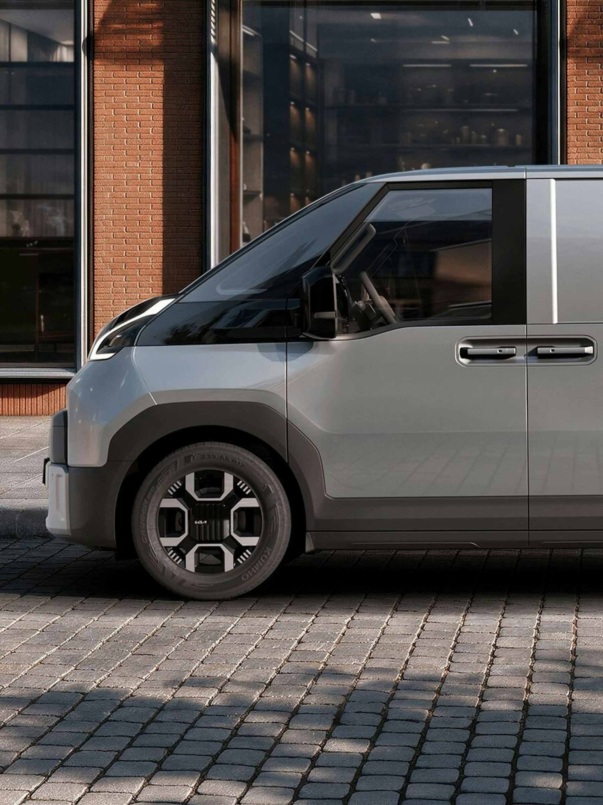 Seitliche Ansicht des Kia PV7