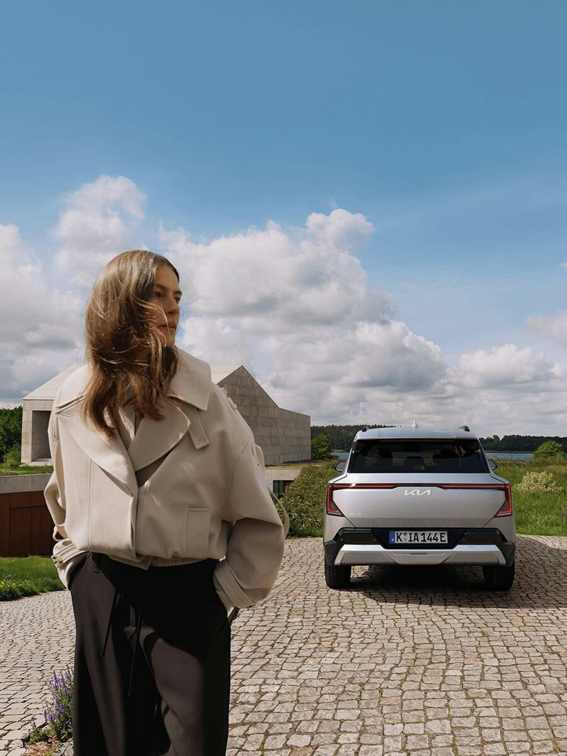 Der Kia EV5 an der Ladestation