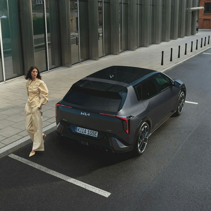Heckansicht des Kia EV4 GT