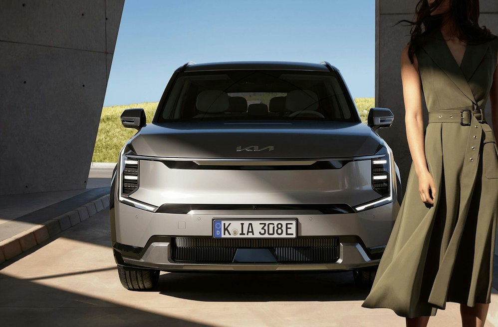 Frontpartie des Kia EV9